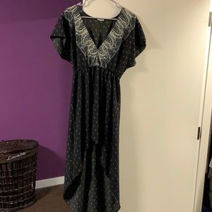 High-low tribal print dress